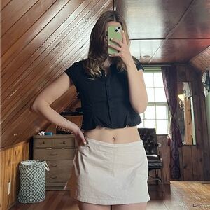 Beige mini Skirt cider